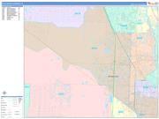 Palm Beach Gardens Wall Map Color Cast Style 2022